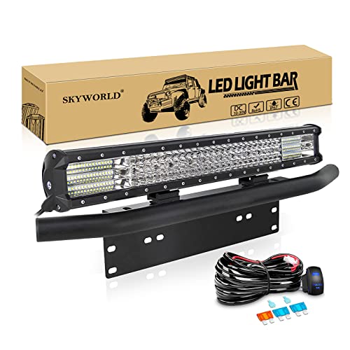 Super Luminosa: La Barra LED 12V 24V Auto fornisce potenti chip LED, emette di luce brillante, offre una lunga distanza di irradiazione e un'ampia area di visualizzazione, è possibile ottenere una distanza estrema e un'area di visione più ampia. 6000K, Colore bianco
