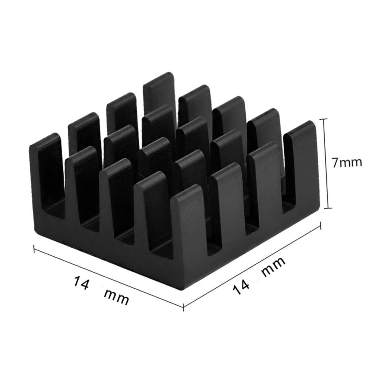 KONTONTY Aluminum Heatsink Cooling Board for b 2 3 8pcs Black Thermal Heatsinks