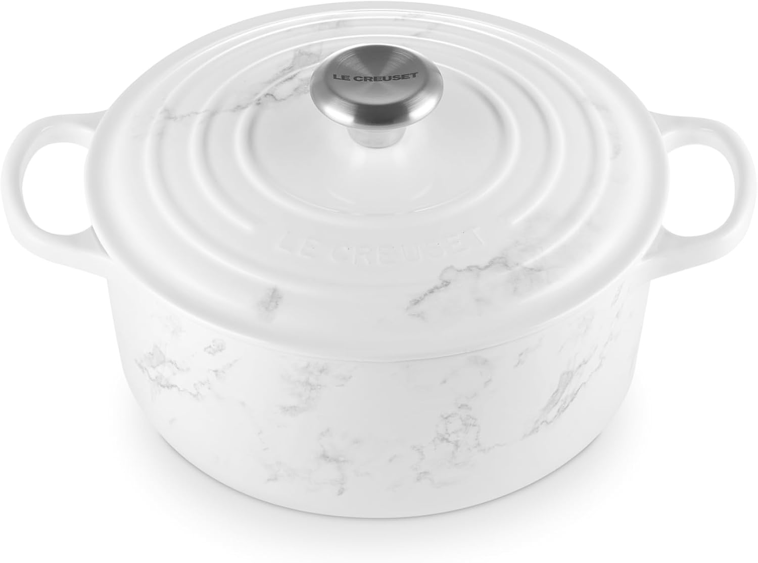 Le Creuset Signature Enameled 4.5 qt. Round, Marble Collection Cast Iron Dutch Oven