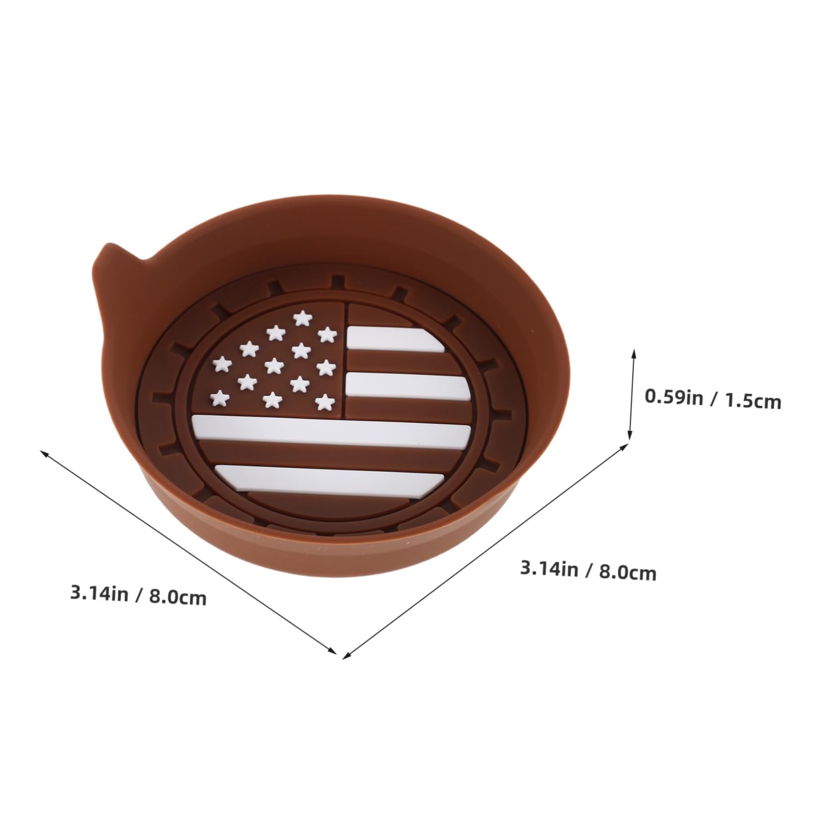 BUGUUYO 2pcs American Flag Car Coasters Non-Slip -Proof Truck Cup Holder Coasters Insulation Pad Car Cup Pad for Automotive
