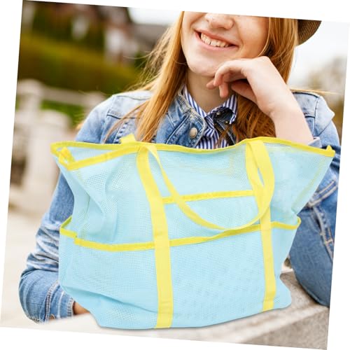 Mesh Beach Tote Bag Holes Portable Shower Storage for Women Polyester for Travel Outdoor4