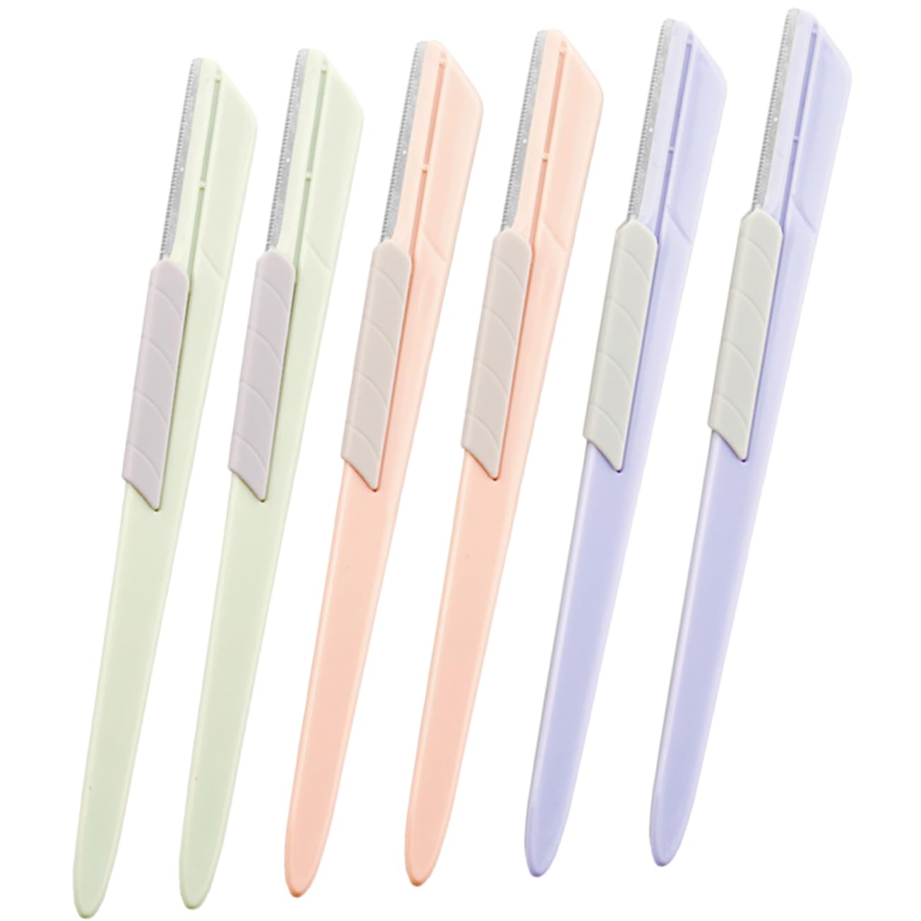 BESTYASH 6 pcs Eyebrow Trimmer with Sliding Cover Face Hair Razors for Precise Grooming for Home Use and Travel Friends and Family