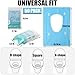 Rgqphantom 50 Pack Toilet Seat Covers Disposable 16x24 Inch XL Portable Toilet Liners Travel Seat Cover for Outdoors,Hotel, Hospital, Travel, Public Toilet Seat Cover (50pack, BLUE)