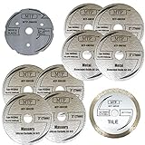 MTP Brand Pack of 10 Assort 3' Wood Plastic Metal Masonry Cutting Wheel Compatible to use for SM510C sm520 sm500 sm540 Saw Max 2522 3' Cut-Off - 7/16' Arbor 3' x 7/16