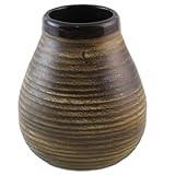 Breite ca. 9 cm Mate Becher Mate Rustico Keramik braun