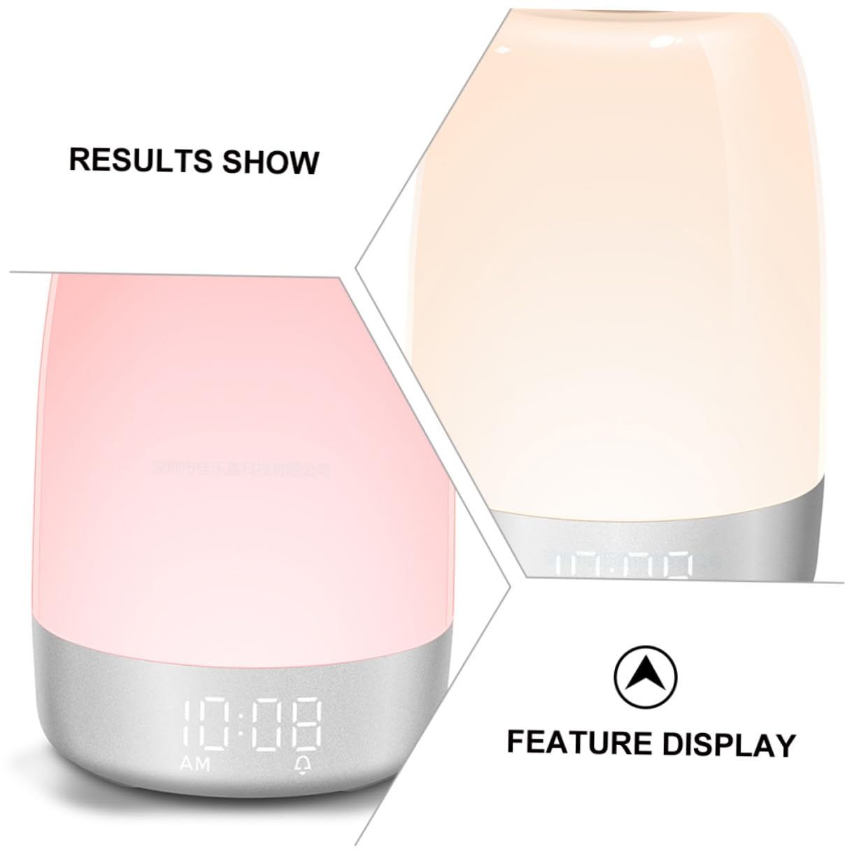 Gatuida Réveil LED Blanc Contrôle Tactile et Lumières Colorées pour Chambre, Lampe de Nuit Programmable en Abs, pour Veilleuse Adulte