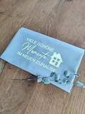 Geschirrtuch zum Einzug – 100 % Baumwolle, Premium Qualität – Einzugsgeschenk für Neue Wohnung – Einweihungsgeschenk - IM neuen Zuhause