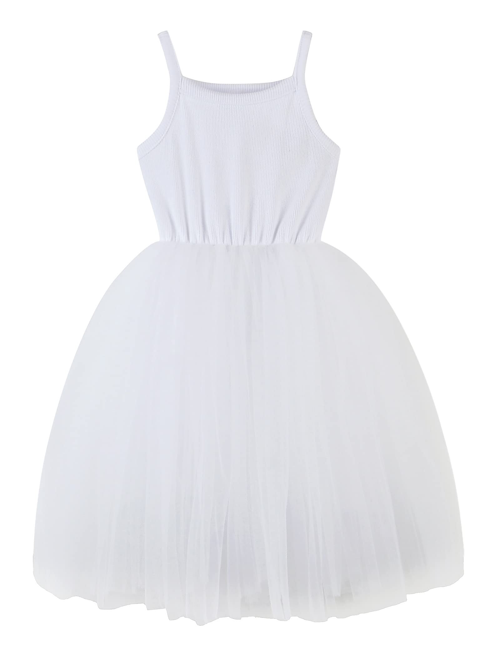 GSVIBK Baby Girls Tutu Dress Sleeveless Toddler Cotton Tulle Skirt Princess Party Prom Dresses