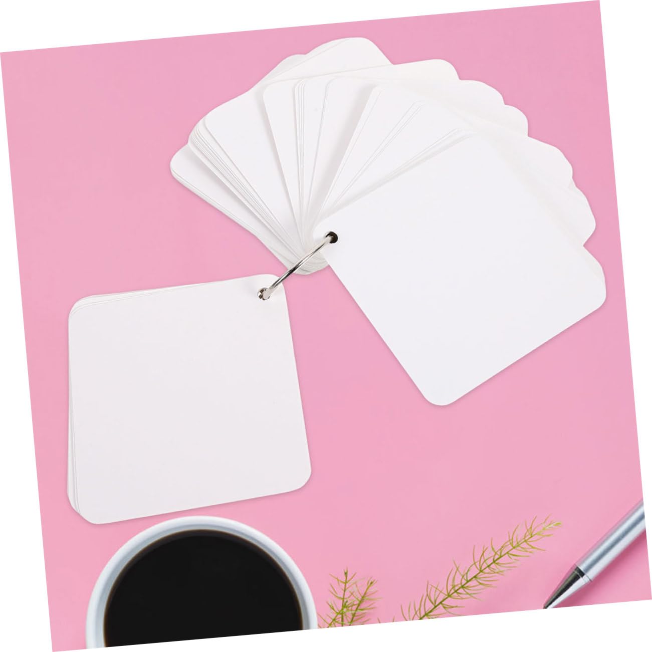 Leere Karteikarten Weiß 300 Blatt aus Papier mit 6 Ringen