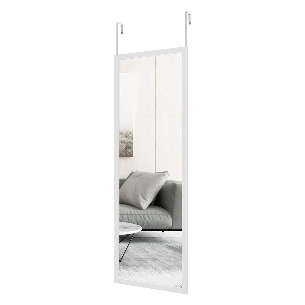 whitebeach 48" x 16" Over The Door Mirror Full Length Mirror Door