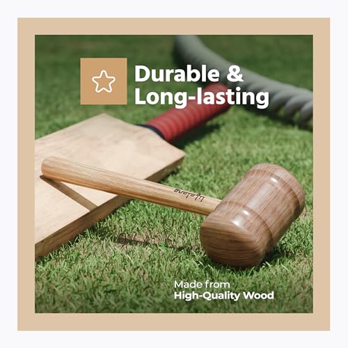 Image of Lifelong Wooden Bat Mallet for Cricket | Dual-Sided, Precision-Crafted | Durable Wood Construction | Optimally Balanced for Efficient Bat Preparation