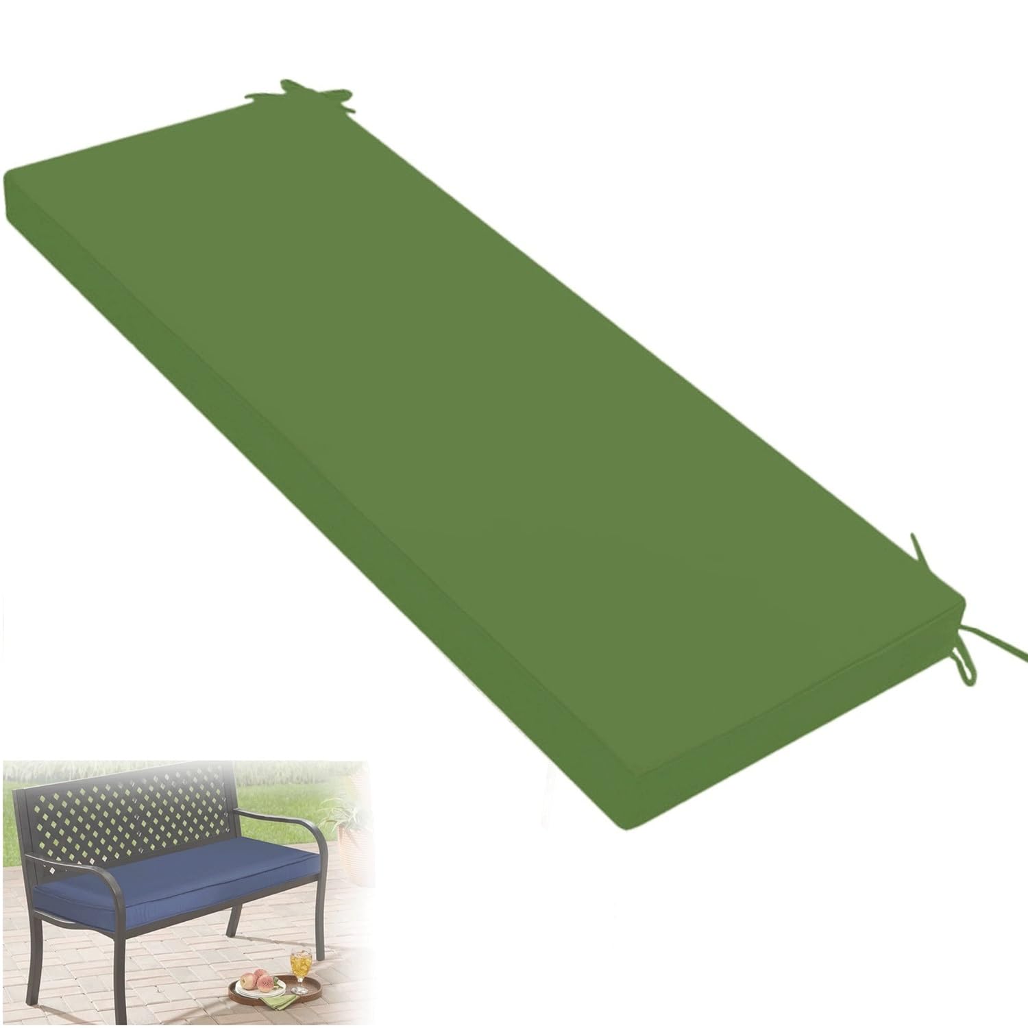 Coussin de banc imperméable pour chaise de jardin extèrieur 18x36x5 cm couleur 12
