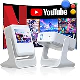 【Touch Screen/APP Store/800 ANSI/Auto Focus】Portable Projector, Full HD 4K Support Smart Video Projector, WiFi 6 Bluetooth for Home Theater/Gaming/Outdoor (180° Stand & 300 ''Display)