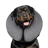 How do you wear a Zen collar? | Bark Collar MIDOG Dog Cone,Soft Cone for Dogs After Surgery,Pet Inflatable Collar Protective Recovery Donut Collar to Prevent Pets from Touching Stitches, Wounds and Rashes