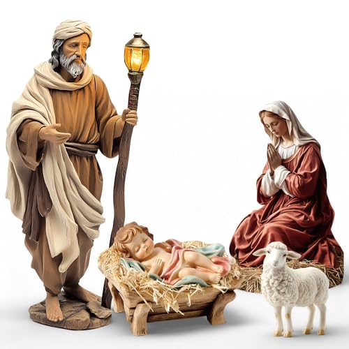 Weihnachtskrippe Groß Draußen 29 AceOrbit Weihnachtskrippe aus Metall, für den Außenbereich, 124,5 cm...