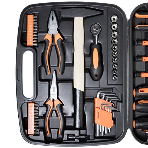 Ribelli 57 tlg Werkzeugkoffer mit Werkzeug Set Werkzeugkasten Werkzeugkiste Hammer – Bild 5