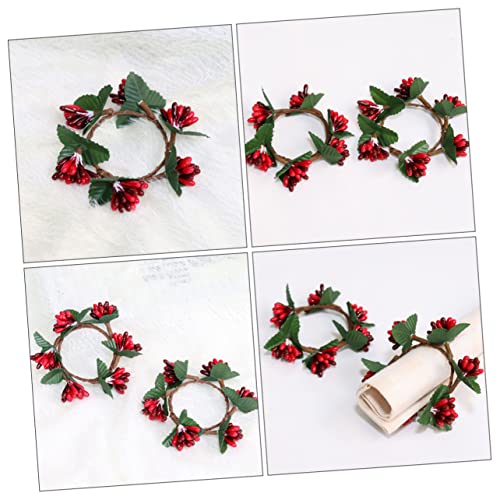 Couronnes de Noël de table petites décorations pour bougies et murs - 5