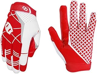 Seibertron Pro 3.0 Elite Ultra-Stick Sports Receiver Glove Football Gloves Youth and Adult (Red, XXS)