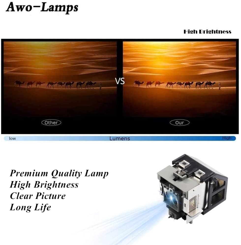 Lámpara para proyector AWO 5J.J2605.001 compatible BenQ miniatura 4