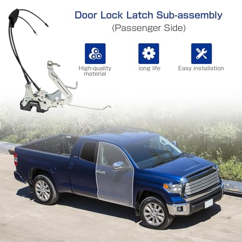 Image of Door Lock Latch Assembly Strong and Durable Front Right Lock Assembly Compatible with Toyota Sequoia 2001-2007 and Tundra Double CAB 2005-2006, Passenger Side Replacement for #69304-0C011