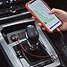 RAMPOW Car Charger 24W/12V 4.8A Dual Cigarette Lighter USB Adapter with Blue LED for iPhone 15/14/13/12/11/X/8/7, iPad Pro/Air/Mini, Galaxy S9/S8/S7, Motorola, LG, HTC,Tablet & More-Dark Black