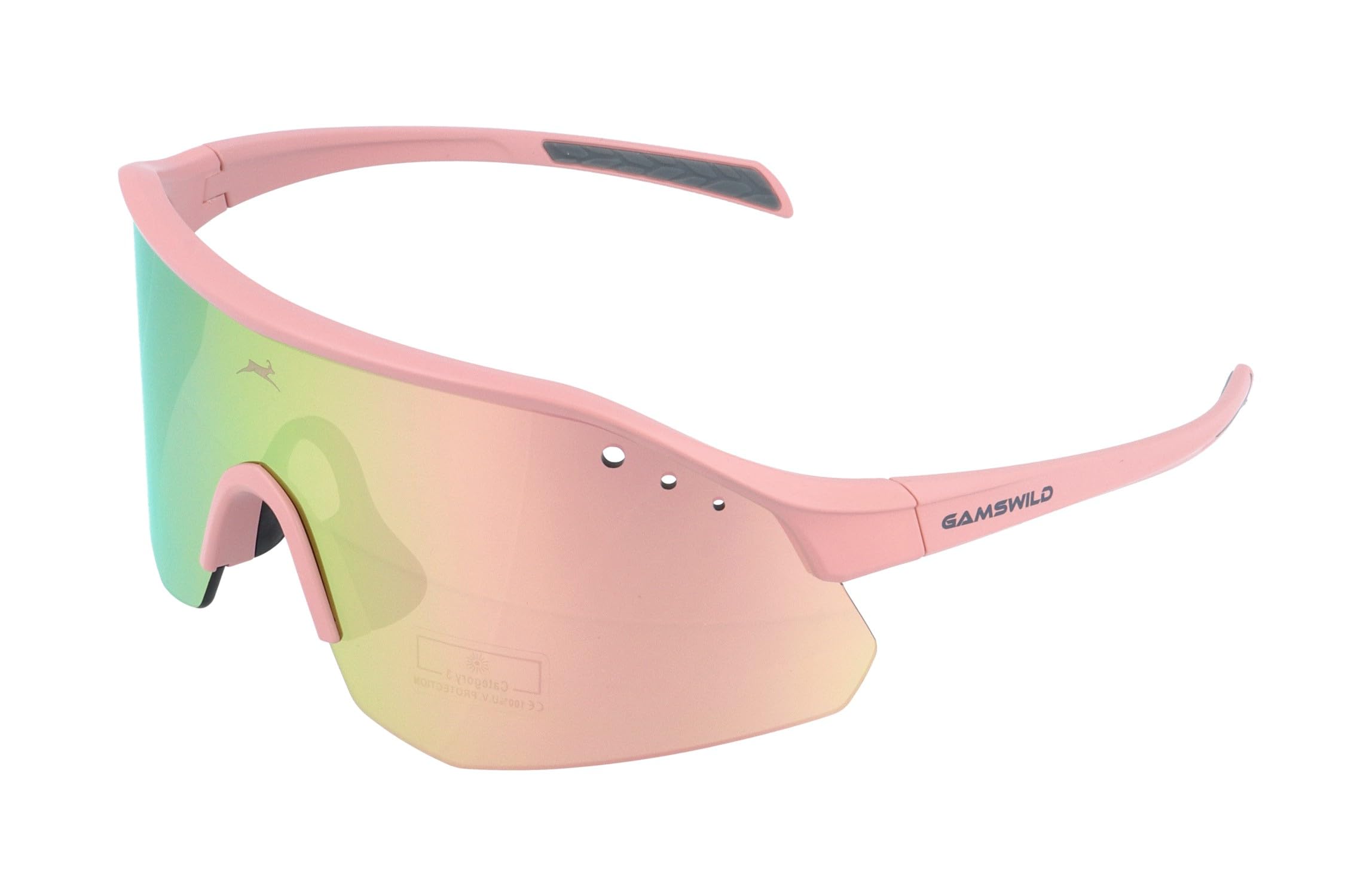 Gamswild WS2140 Occhiali da ciclismo – Occhiali da sole – Veloce da corsa – Lenti in policarbonato infrangibili con protezione 100% UV400 – 28 g