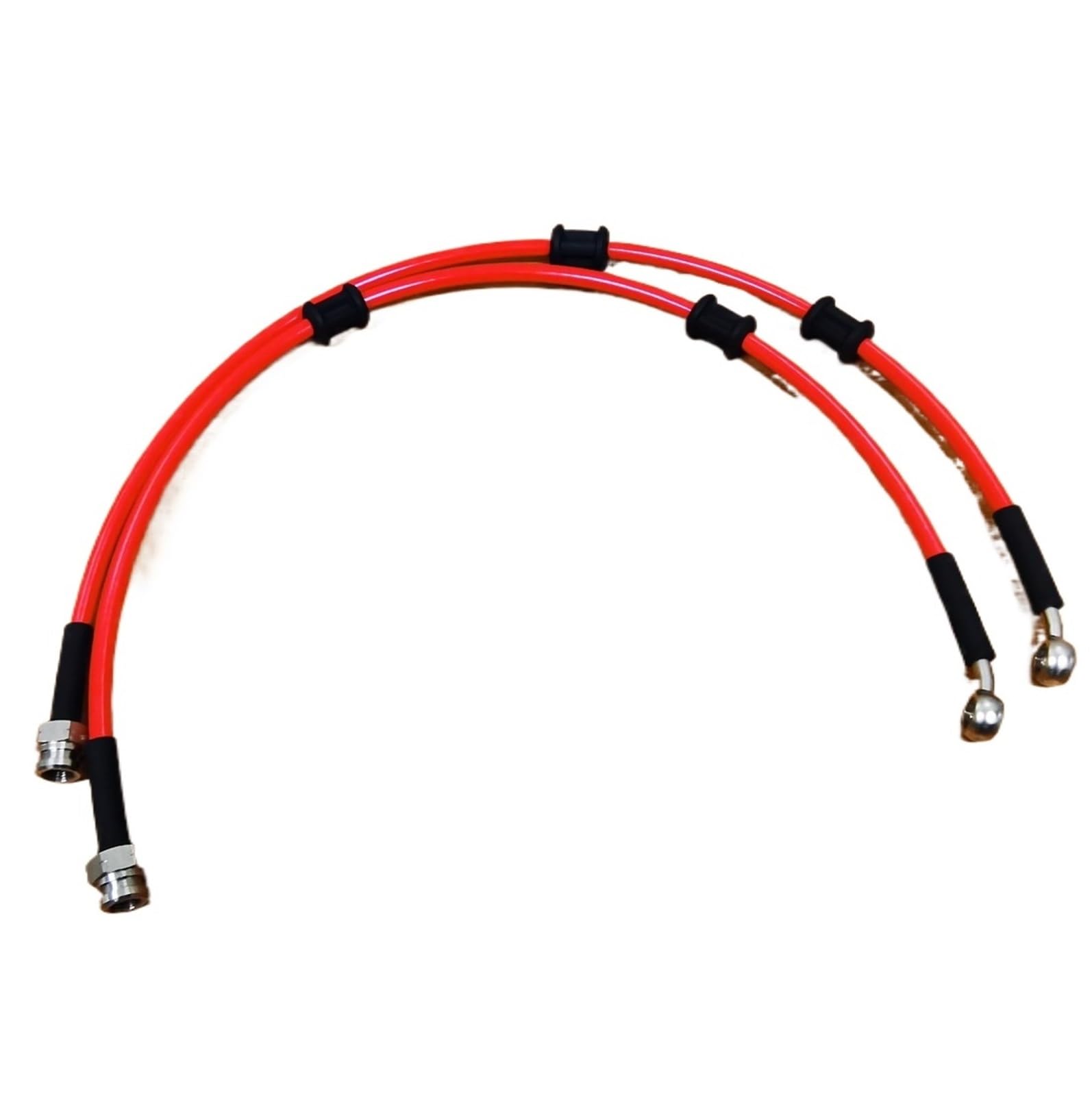 1 Pair Stainless Metric M10x1 Female Conv Swivel + 10mm 20 Degree Banjo Braided Universal Hydraulic Brake Hose Brake Lines Kit(700MM)