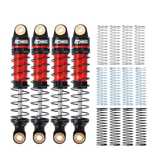 RCAWD Hole To Hole 59mm Shocks Oil Filled for 1/18 Hobby Plus CR-18P EVO PRO Front Rear Shock 1/18 Furitek FX118 Upgrades Part Black