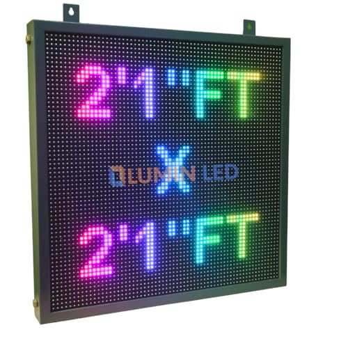 Image of Multicolor Scrolling Display / P10 Scrolling Display LED Display Board with Wi-Fi - Mobile App /pc (2'1 inch FT X 2'1 inch FT)