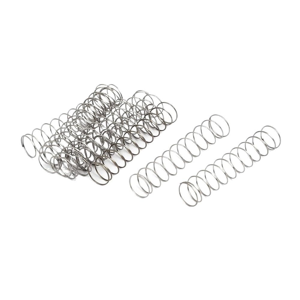 10pcs Small Diameter Spring Stainless Steel Coil Ballpoint Pen Springs Silver(40mm,5MM_0.4MM)