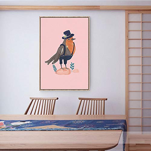 Cuadros oiseaux art mural sur toile de coton pour décoration chic