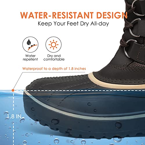 DREAM PAIRS Women's Snow Boots,Size 12,Brown,DP-Canada