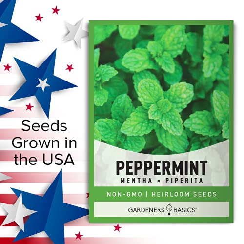 Peppermint Seeds For Planting Is A Heirloom, Open-Pollinated, Non-Gmo Herb Variety- Great For Indoor And Outdoor Gardening And Herbal Tea Gardens By Gardeners Basics #TOP4