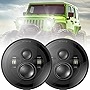 Kropos 7 Inch LED Headlights for Jeep Wrangler JK JKU LJ TJ CJ Hummber H1 H2 Land Rover Headlight assembly Round High Low Beam DOT Approved Black Cree 7' LED Headlight, 2 Years Warranty