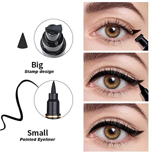 Black Eyeliner Stamp Wingliner Double Ended Liquid Eyeliner Waterproof Long Lasting,Smudge-proof, No Dipping Eyeliner Pencil Make Up Eye Liner - Image 5