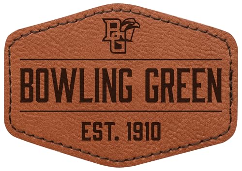 Bowling Green Falcons Officially Licensed Hexagonal Leatherette Patch - Iron-On with Adhesive Back Single