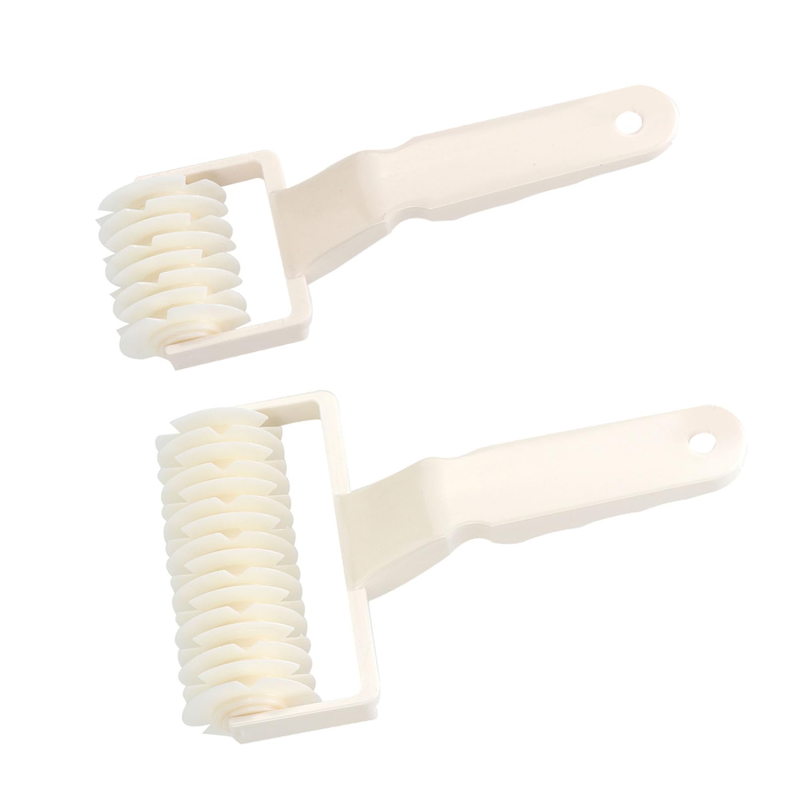 Dough Lattice Cutter Roller Bread Docker Tool with Ergonomic Handle for Home Bakers Pastry and Cookies (Large and Small)