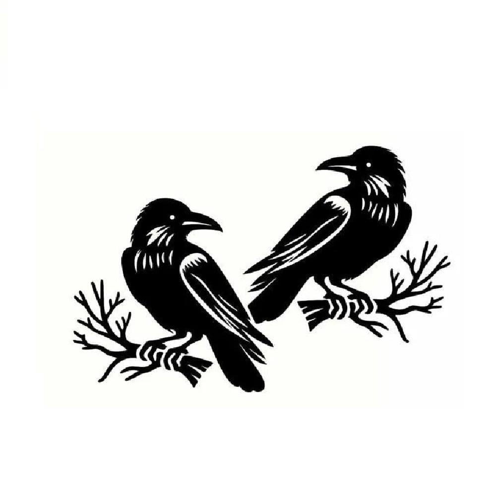 Crow Silhouette Dark Vinyl Sticker Waterproof Decal for Car Body Window Door Trunk Motorcycle Scratch Cover