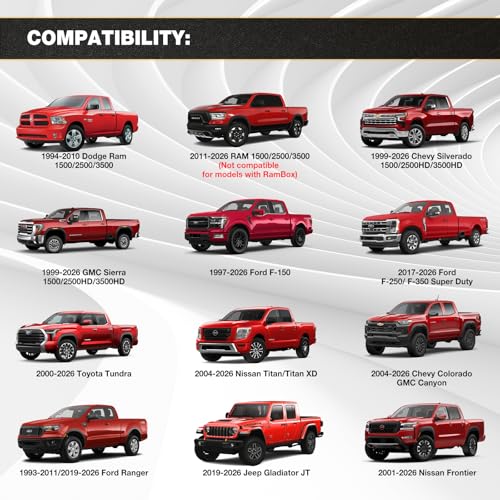 Image of Universal Adjustable Truck Bed Rack Cross Bar Fit Most Sizes Trucks(Width 53-73 inches), Multi-Function Design Cargo Bars Compatible with Soft and Hard Folding Tonneau Cover(1 pcs Ony)