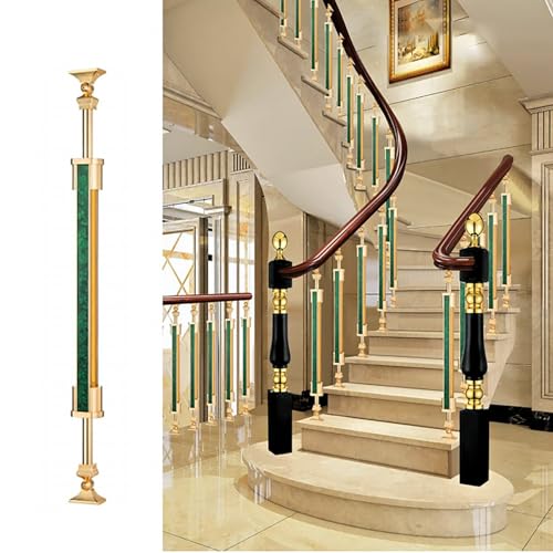 Balustre d'escalier en métal vert de 94 cm pour poteau de soutien de jardin et terrasse