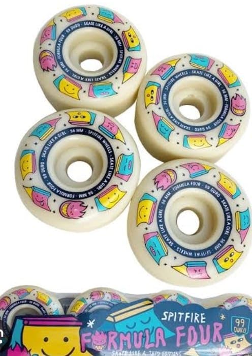 Rodas Spitfire Formula Four, 99 Duros, Desenho Colorido, Conjunto