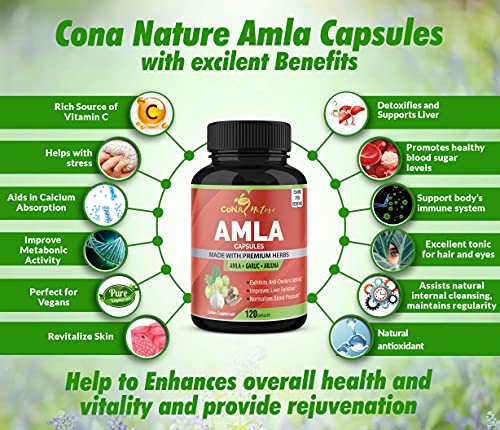 Cona Nature Amla Capsules with Arjuna & Garlic
