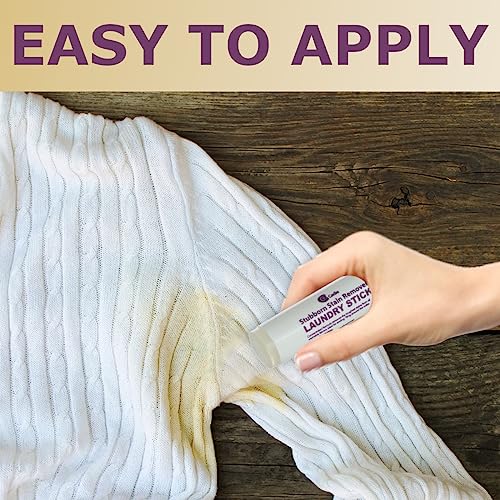 Laundry Stain Remover Stick – Pre Wash Spot Cleaner For Fabric Clothing On Cotton, Wool, Synthetics - Easy Removal Of Grease, Blood, Coffee, Ink, Lipstick, Wine, Grass Soil | Clean On-The-Go By Cadie (1 Pack) #TOP7