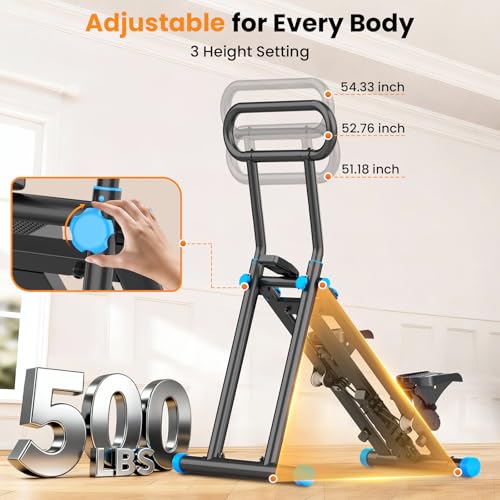 Image of HXD-ERGO Stair Stepper, Upgrade 6-Level Resistance Stair Master with Adjustable Handlebar, Folding Stair Climber Workout Machine