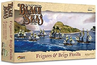Frigates & Brigs Flotilla 1/700 Scale Plastic Miniatures for Black Seas by Warlord Games - Highly Detailed Age of Sail Era Miniatures for Table-top Wargaming