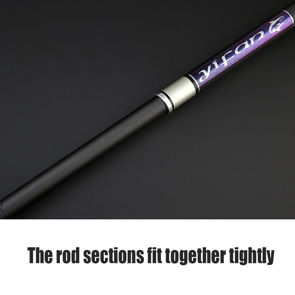 Canna da Pesca telescopica da 3,6 m a 8,1 m per Carpe | Ad alto tenore di carbonio e ultra rigida(4.8m)