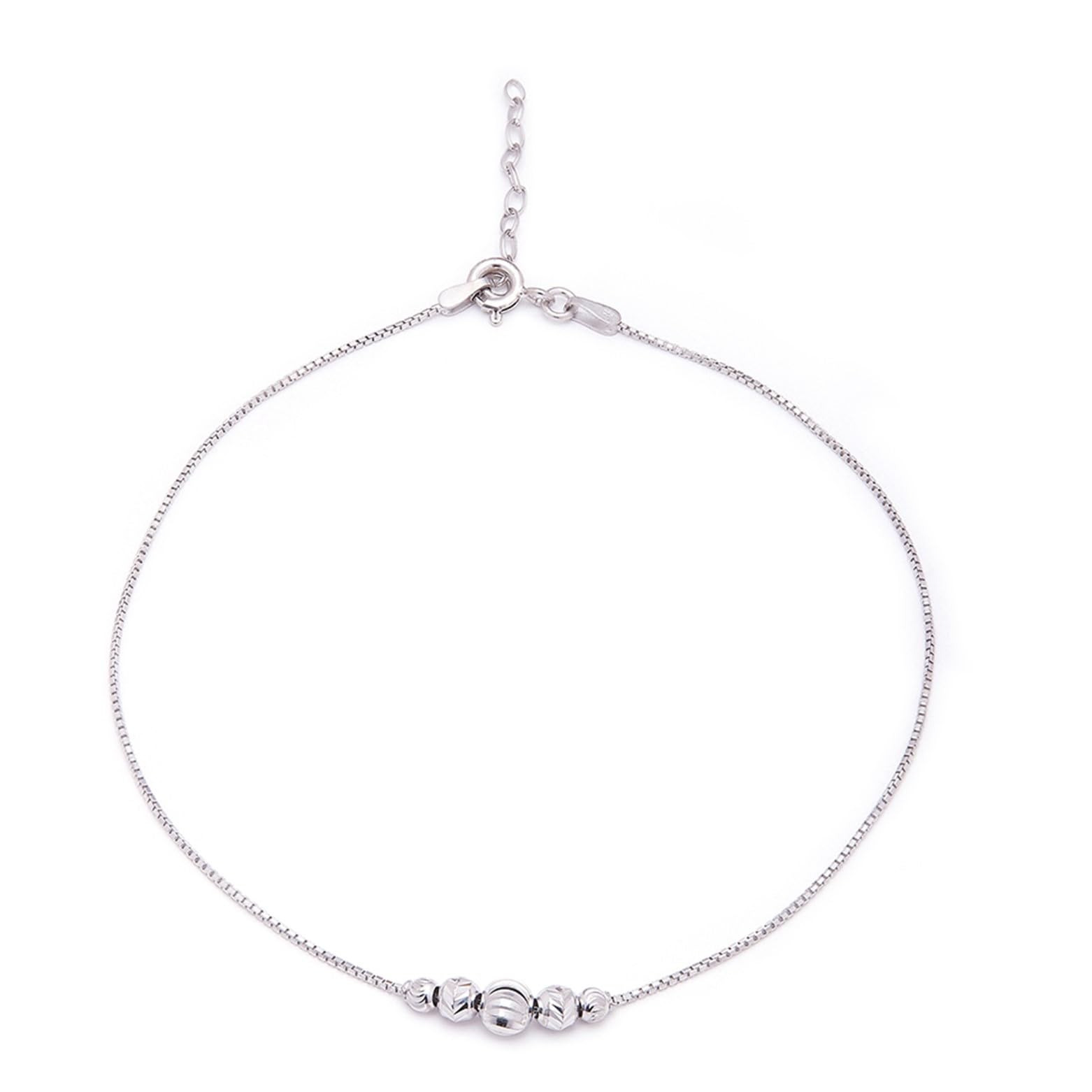 ZAVYA 925 Sterling Silver Beads Gentle Rhodium Plating Chain Anklet (Single) | | Gift for Women & Girls | With Certificate of Authenticity & 925 Stamp (B0BT7K627J) Amazon Price History, Amazon Price Tracker
