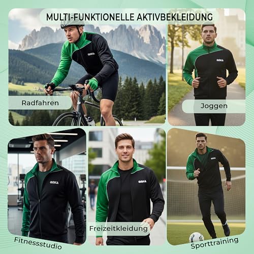 Chaqueta deportiva verde transpirable Optima S 6