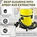 Lissontine 1600W Heavy Duty Industrial Vacuum Cleaner, Floor and Carpet Cleaner,Peak Power 5.5, Suction Power 17 Kpa, with Hepa Filter, Soap Dispenser and Blower Function, Suitable for Garage