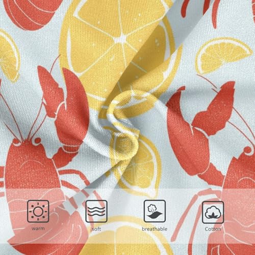 Wusikd Red Lobster Girls' Underwear Cotton Lemon Slices Girls Briefs Soft Toddler Underwear 2T3